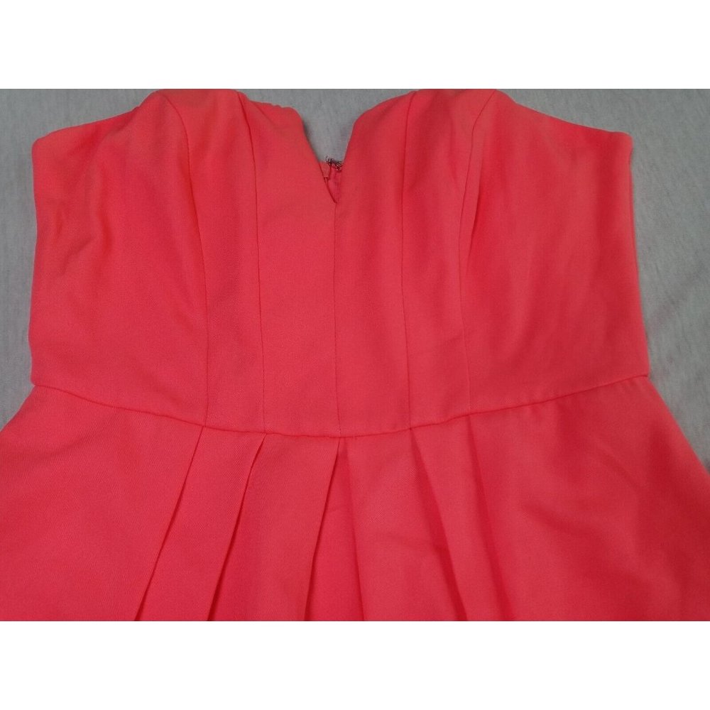 Do + Be Women Mini Dress fluorescent pink strip with planks open skirt size S. - Picture 5 of 12